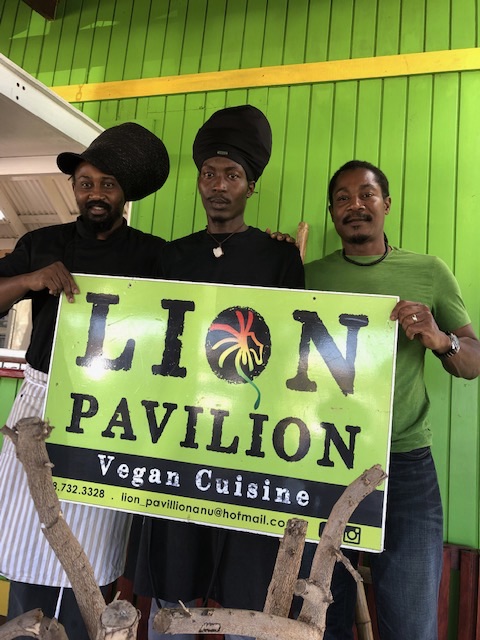 Lion Pavilion vegan restaurant, antigua